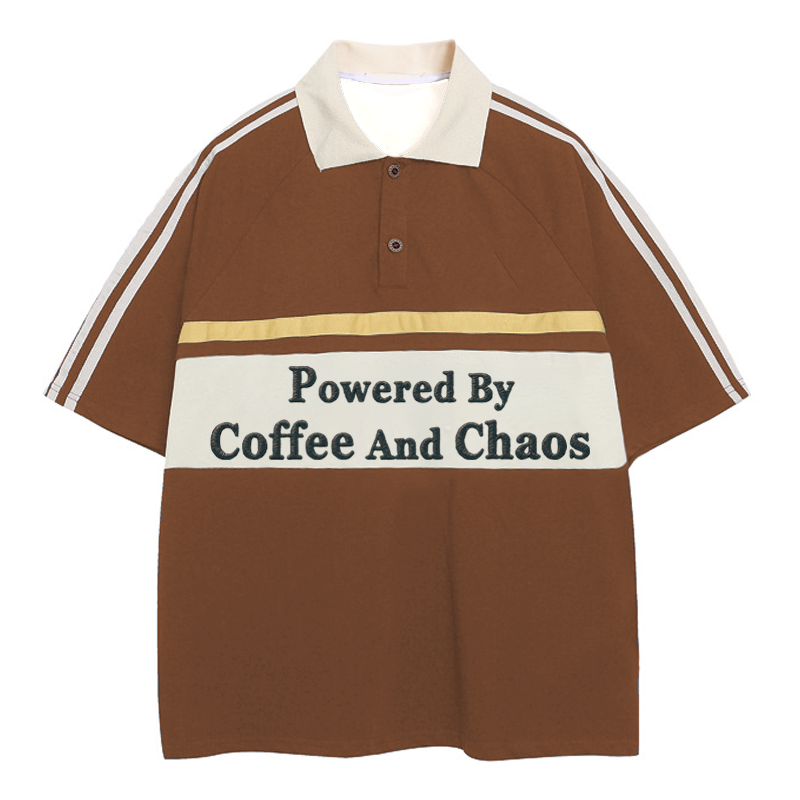 Modecanvas Energy Source Polo Embroidered T-Shirt