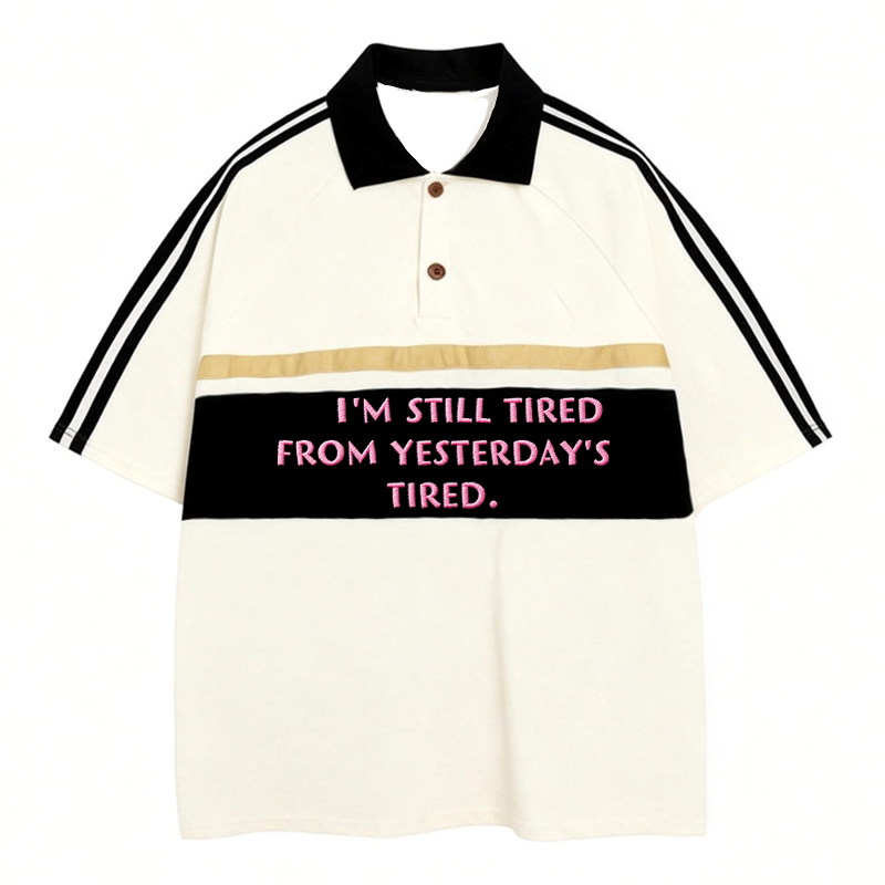 Modecanvas Still Tired Polo Embroidered T-Shirt