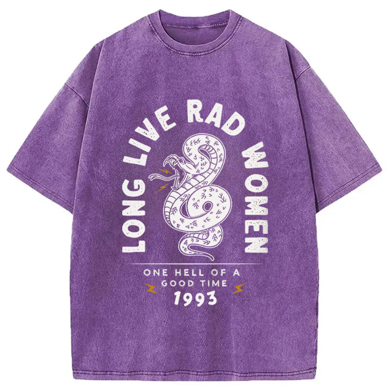 Modecanvas Long Live Rad Women DTG Printing Washed T-Shirt
