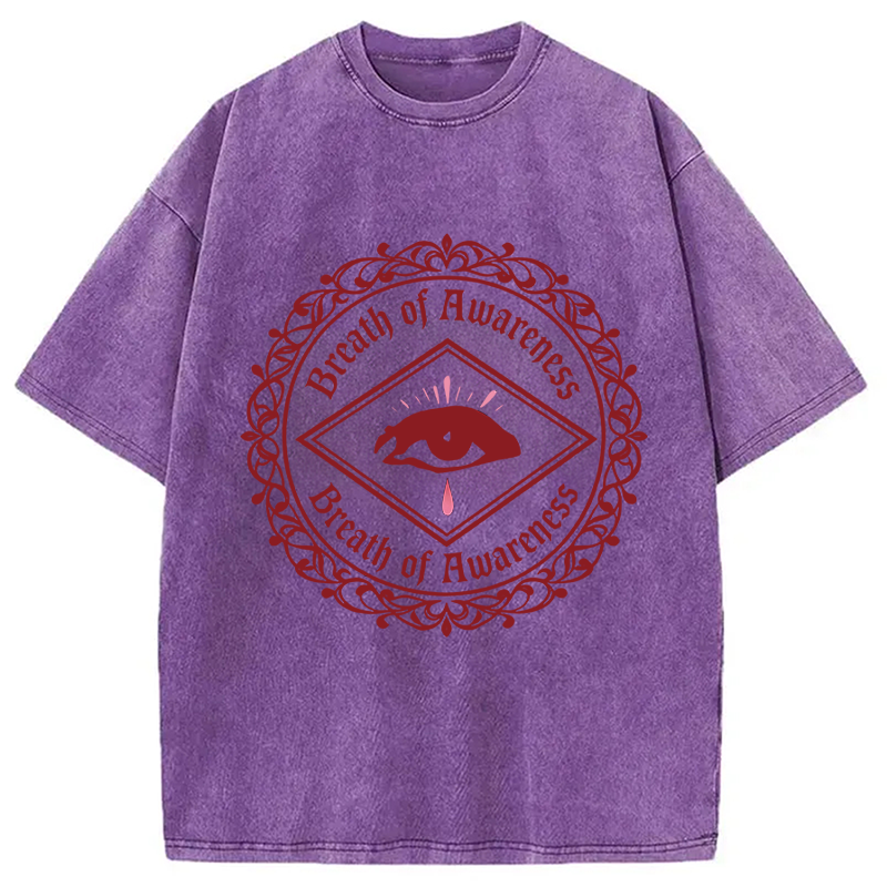 Modecanvas Breath Of Awareness DTG Printing Washed T-Shirt