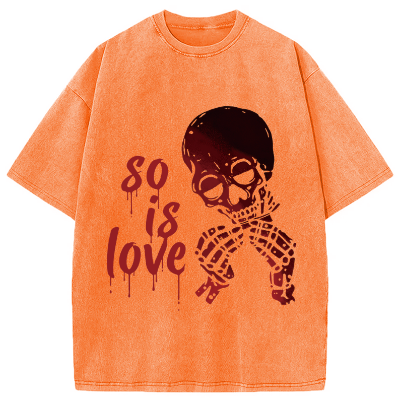 Modecanvas So Is Love DTG Printing Washed T-Shirt
