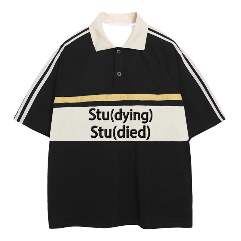 Modecanvas Study? Student? Polo Embroidered T-Shirt