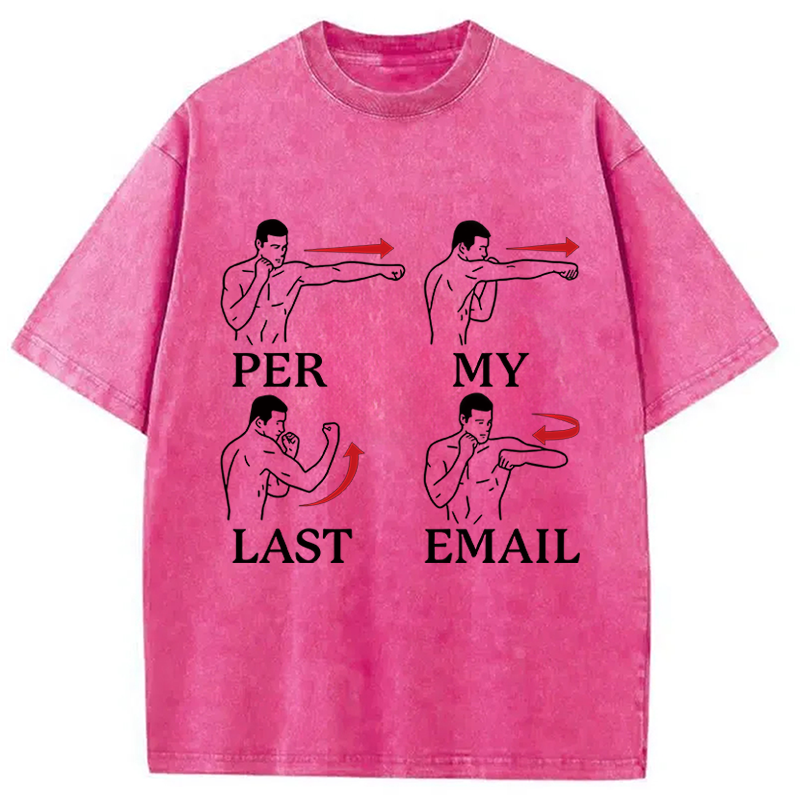 Modecanvas Per My Last Email Funny DTG Printing Washed T-Shirt-modecanvas
