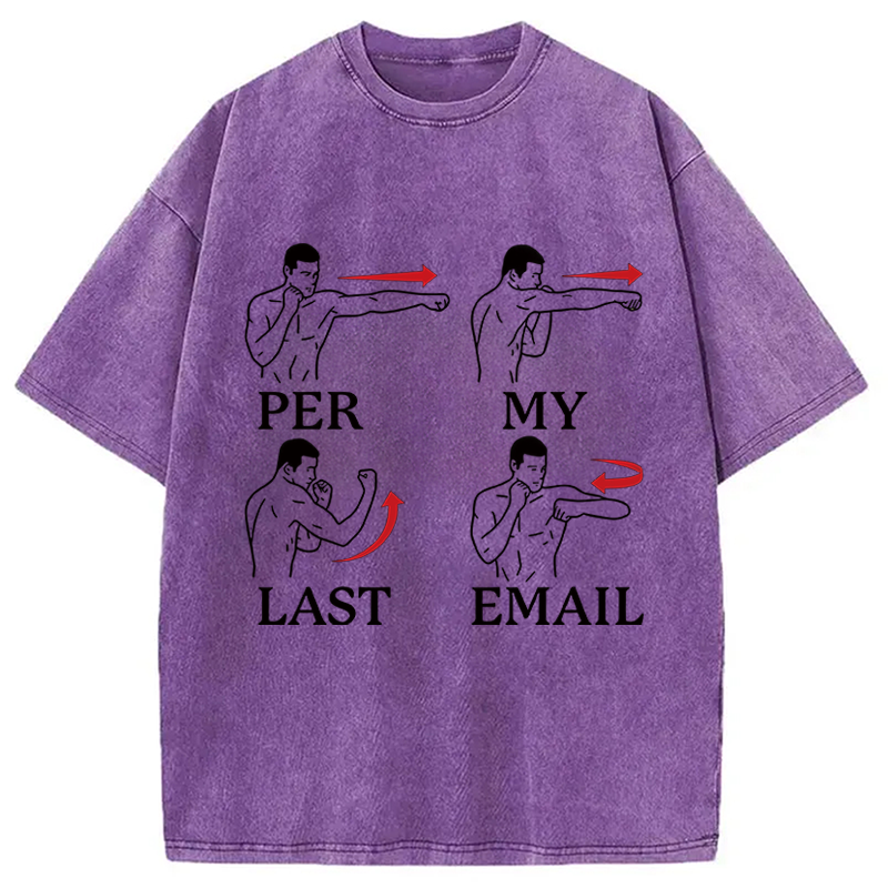 Modecanvas Per My Last Email Funny DTG Printing Washed T-Shirt-modecanvas