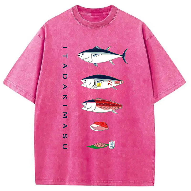 Modecanvas From Fish To Sashimi Washed T-Shirt