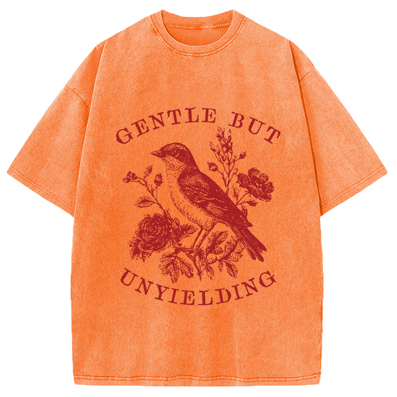 Modecanvas Gentle But Unyielding DTG Printing Washed T-Shirt-modecanvas
