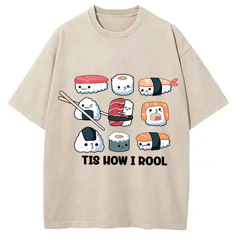 Modecanvas How I Roll DTG Printing Washed T-Shirt-modecanvas