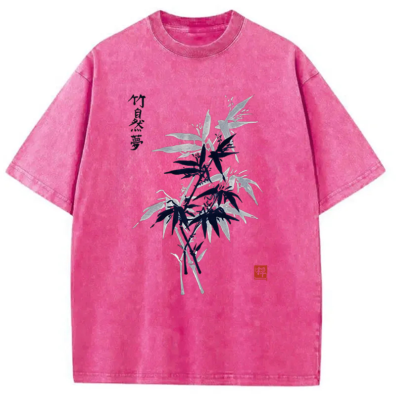 Modecanvas Vintage Bambo DTG Printing Washed T-Shirt-modecanvas