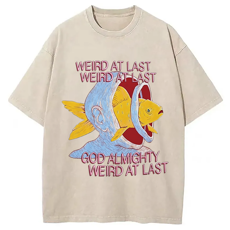 Modecanvas Weird All Time DTG Printing Washed T-Shirt