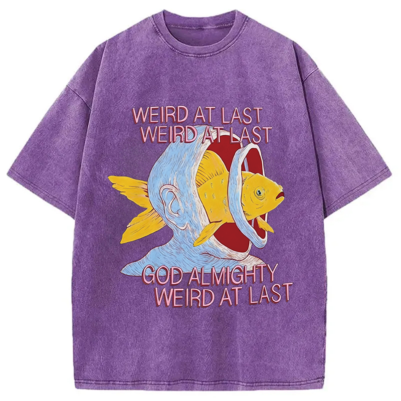 Modecanvas Weird All Time DTG Printing Washed T-Shirt