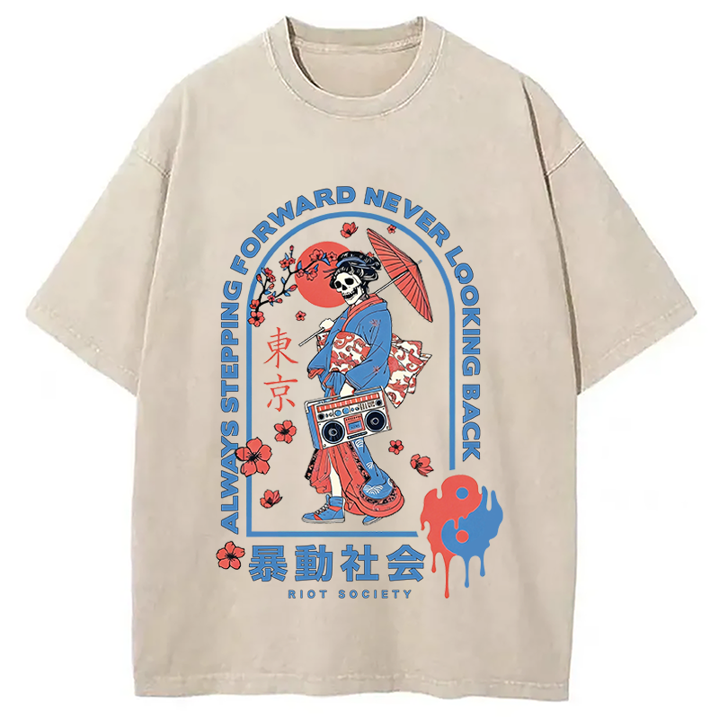 Modecanvas Riot Society DTG Printing Washed T-Shirt