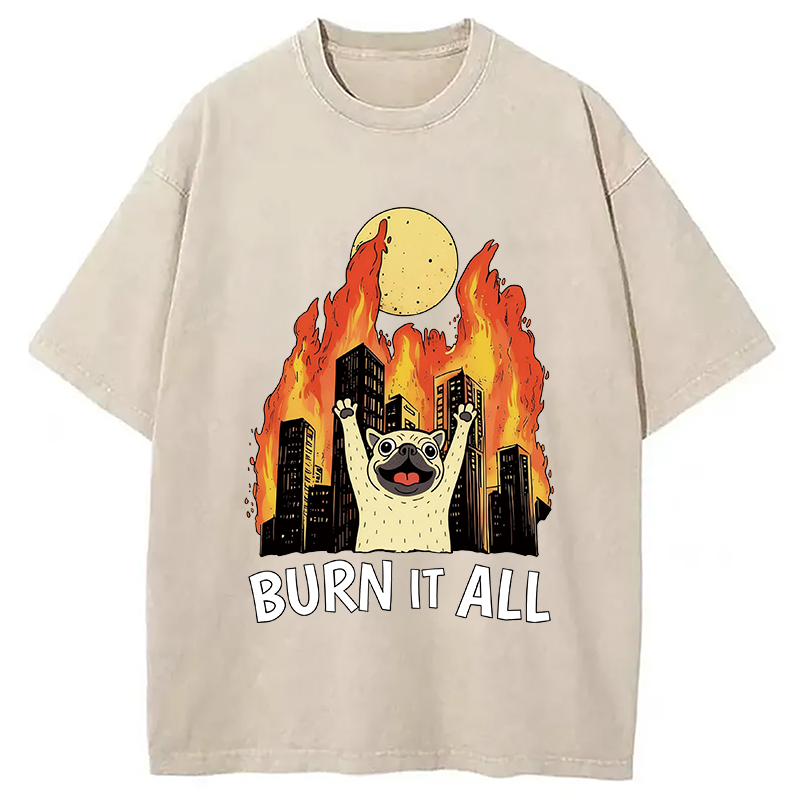 Modecanvas Burn It All DTG Printing Washed T-Shirt