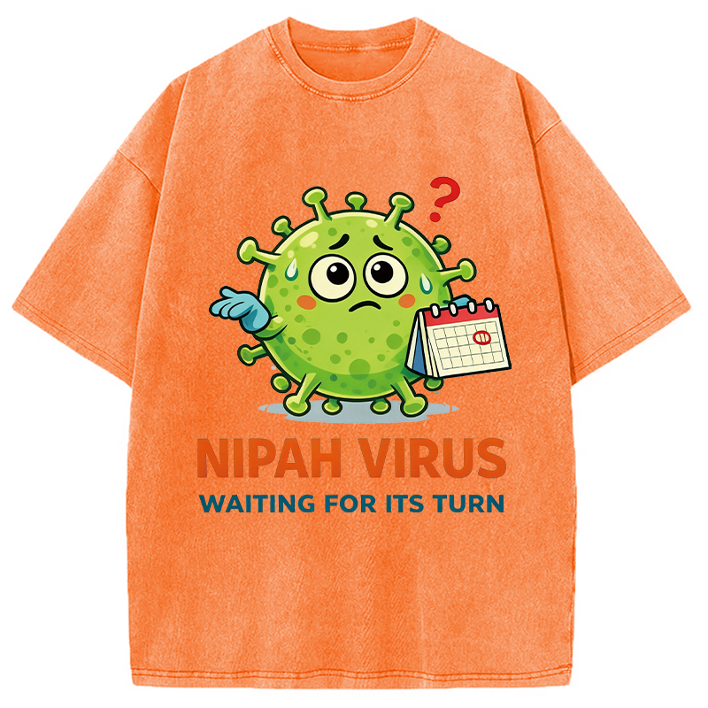 Modecanvas Nipah Virus DTG Printing Washed T-Shirt