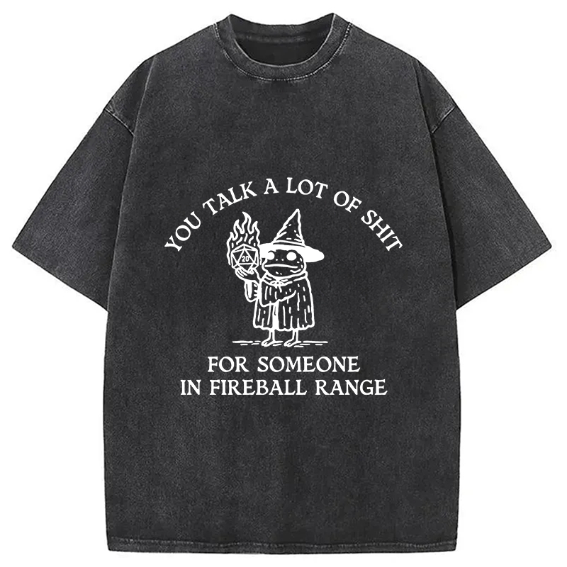 Modecanvas You Talk A Lot DTG Printing Washed T-Shirt