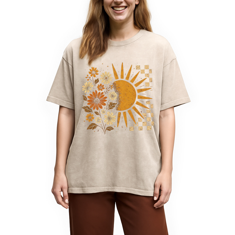 Modecanvas Spring Vacation DTG Printing Washed T-Shirt