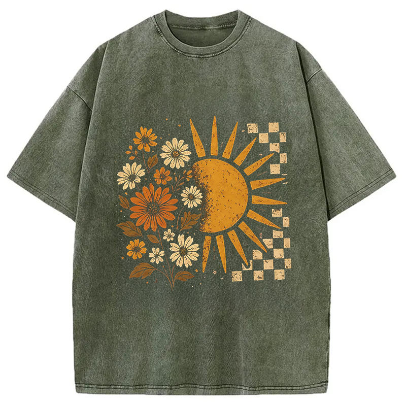 Modecanvas Spring Vacation DTG Printing Washed T-Shirt