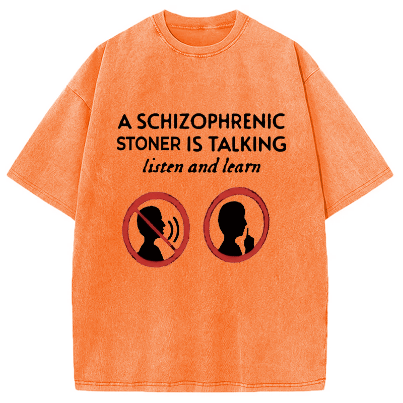 Modecanvas Listen and Learn DTG Printing Washed T-Shirt