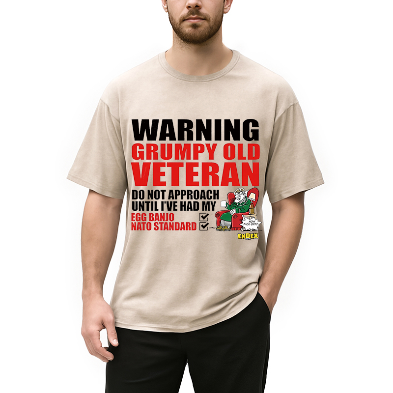 Modecanvas Do Not Approach DTG Printing Washed T-Shirt