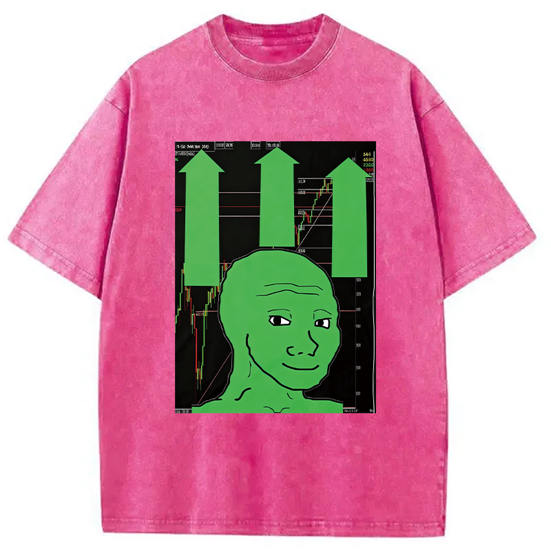 Modecanvas Wojak Hodls Forever DTG Printing Washed T-Shirt