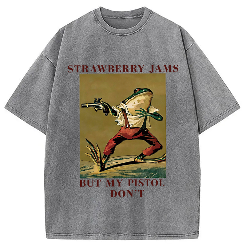Modecanvas Western Frog DTG Printing Washed T-Shirt