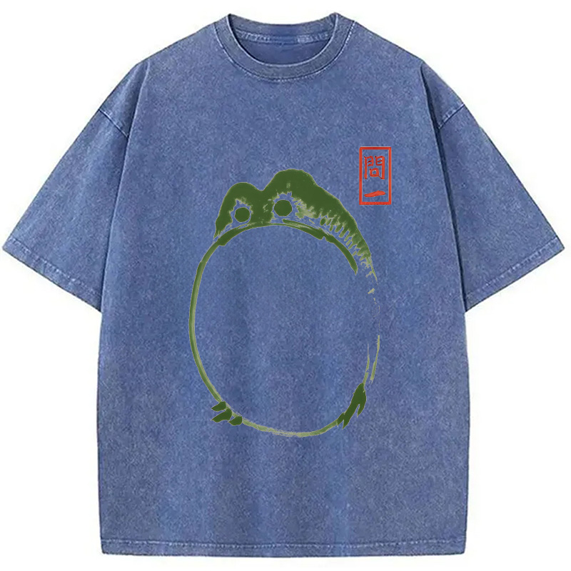 Modecanvas Big Belly Frog Washed T-Shirt