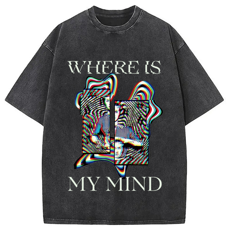 Modecanvas Where Is My Mind? DTG Printing Washed T-Shirt