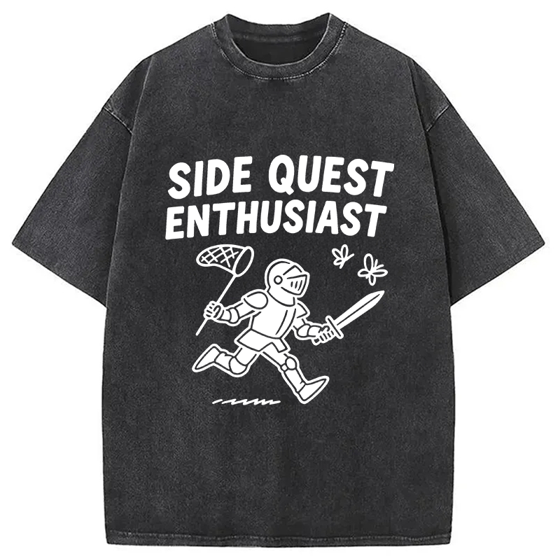 Modecanvas Side Quest DTG Printing Washed T-Shirt