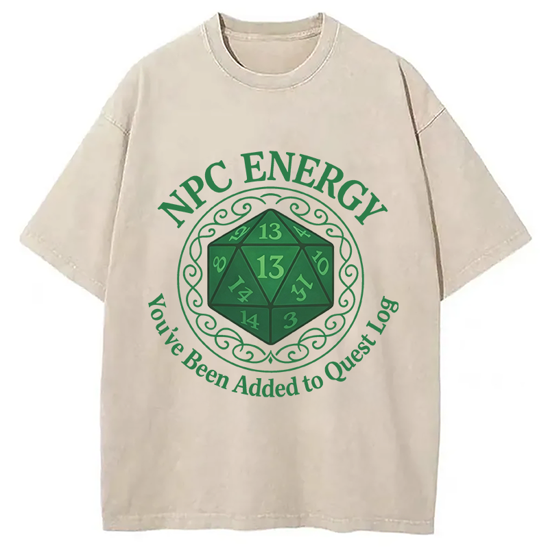 Modecanvas NPC Energy DTG Printing Washed T-Shirt
