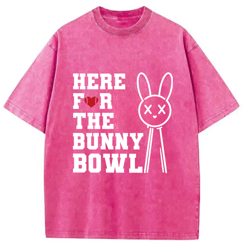 Modecanvas Here For The Bunny Bowl DTG Printing Washed T-Shirt