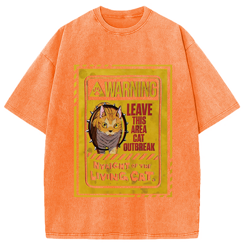 Modecanvas Nyaight Of The Living DTG Printing Washed T-Shirt