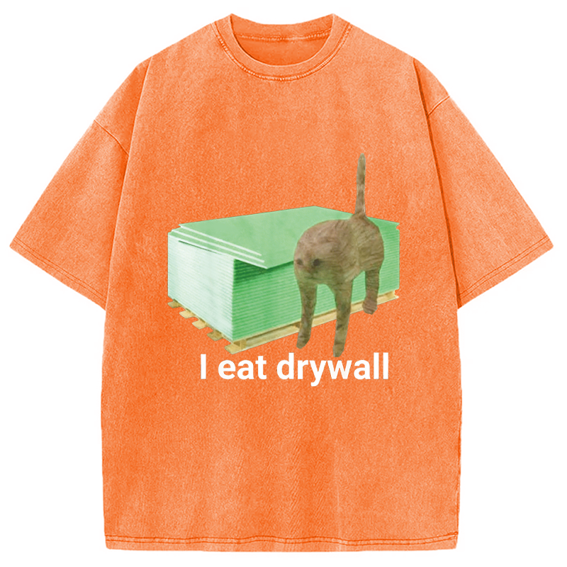 Modecanvas I Eat Drywall Cat Funny
Meme DTG Printing Washed T-Shirt