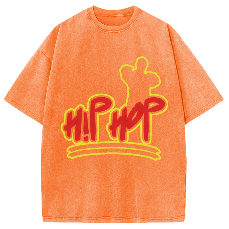 Modecanvas Hip Hop Hop DTG Printing Washed T-Shirt