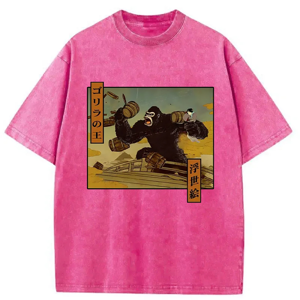 Modecanvas The Gorilla King Japanese Washed T-Shirt