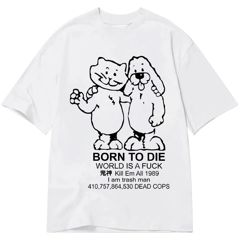 Modecanvas Born To Die Meme DTG Printing Classic T-Shirt-modecanvas