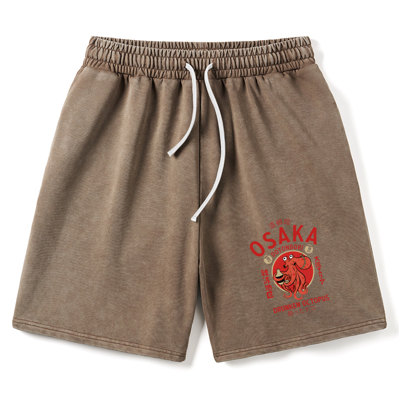 Modecanvas Drunken Octopus Japan Washed Shorts
