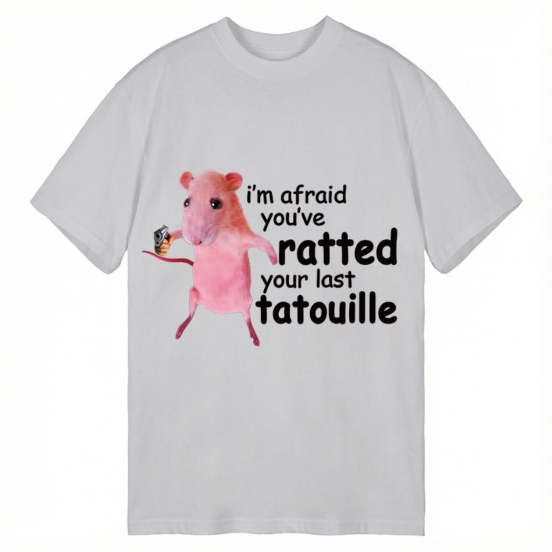 Modecanvas Funny Pink Rat Meme DTG Printing Classic T-Shirt-modecanvas