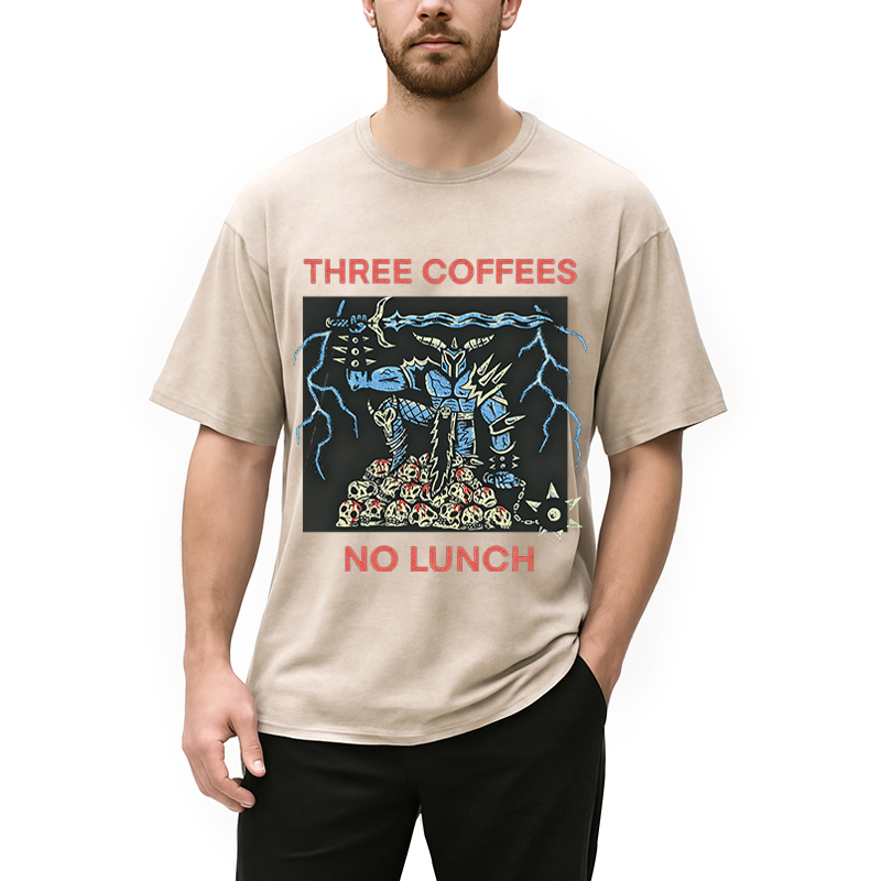 Modecanvas That Defeats Skeletons DTG Printing Washed T-Shirt