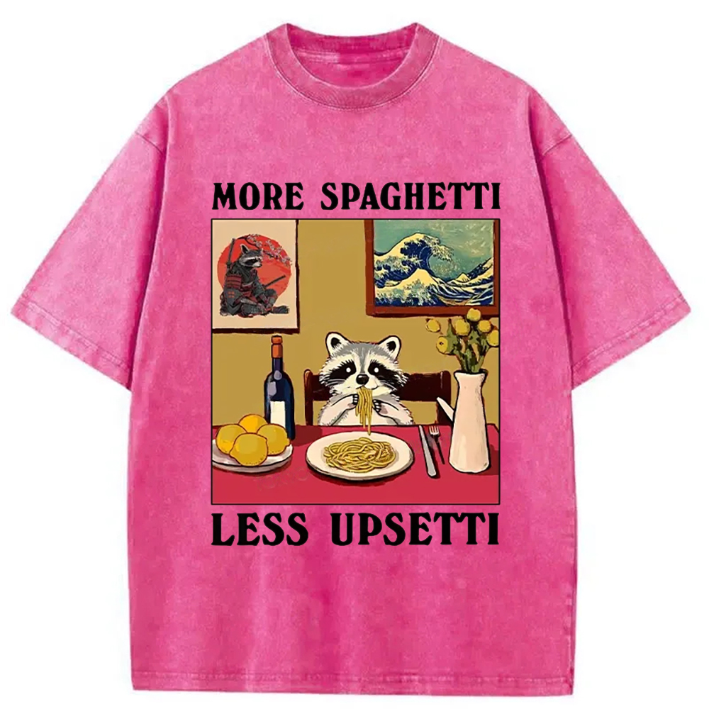 Modecanvas More Spaghetti Less Upsetti Japanese Washed T-Shirt-modecanvas