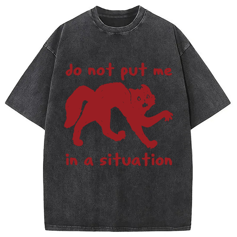 Modecanvas Do Not Put Me In A Situation DTG Printing Washed T-Shirt
