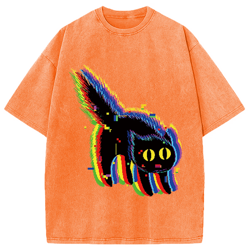 Modecanvas Technicat Glitch Washed T-Shirt-modecanvas