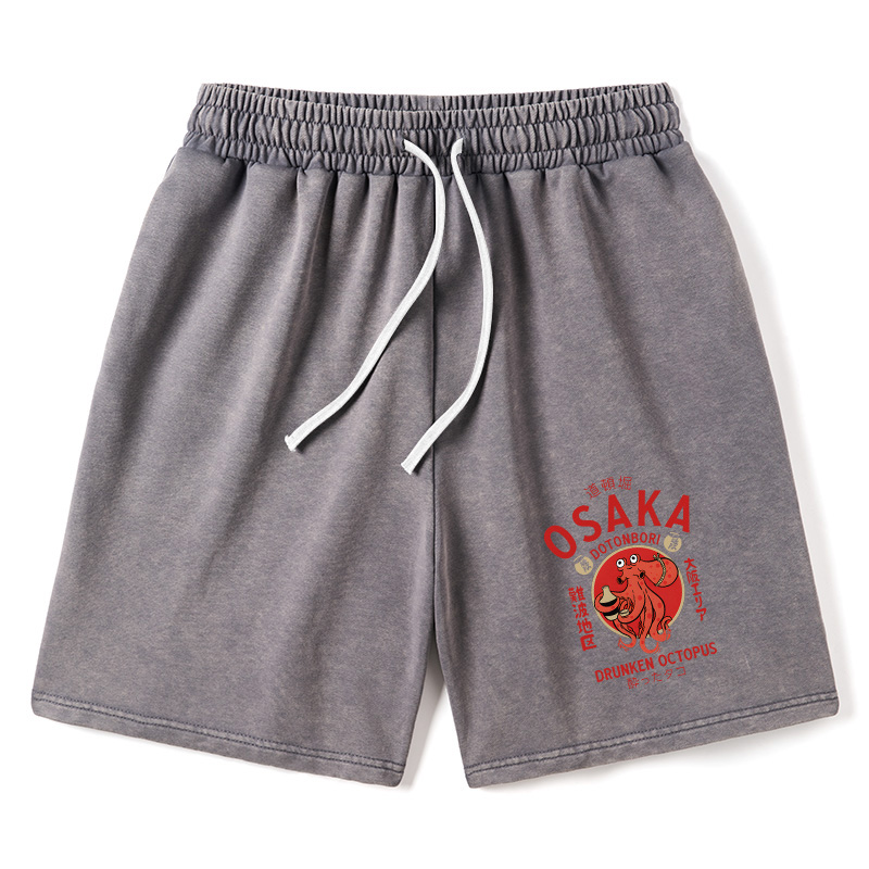 Modecanvas Drunken Octopus Japan Washed Shorts