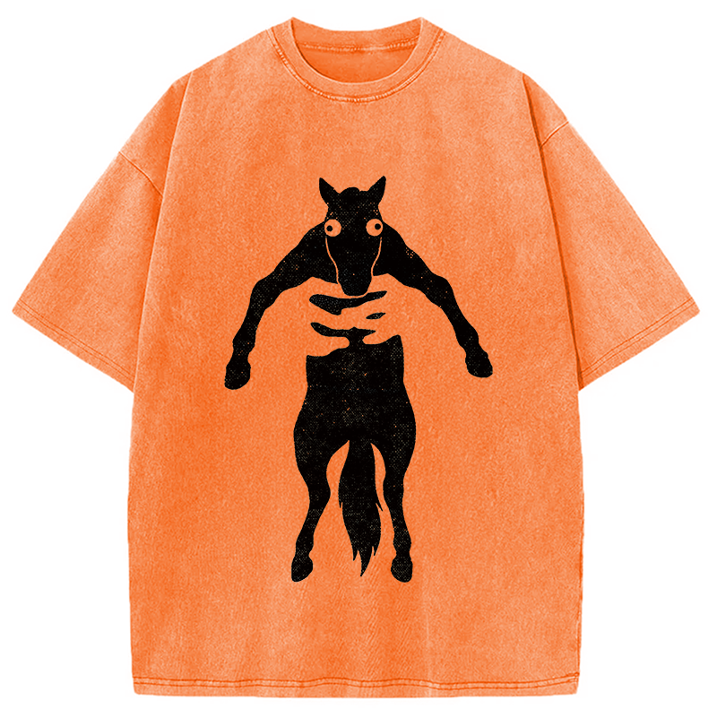 Modecanvas Hold Your Horse DTG Printing Washed T-Shirt