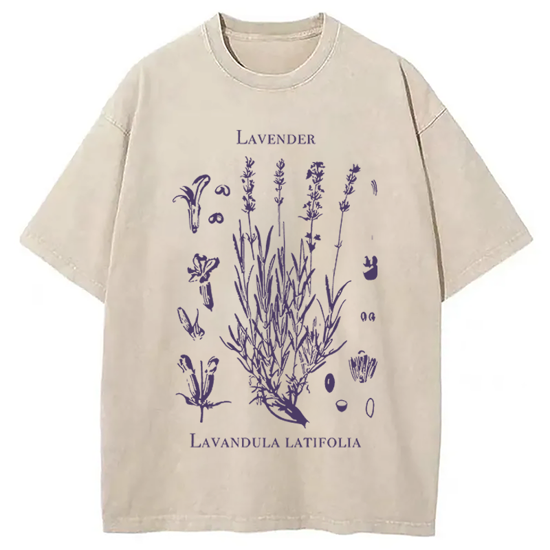 Modecanvas Retro Lavender DTG Printing Washed T-Shirt