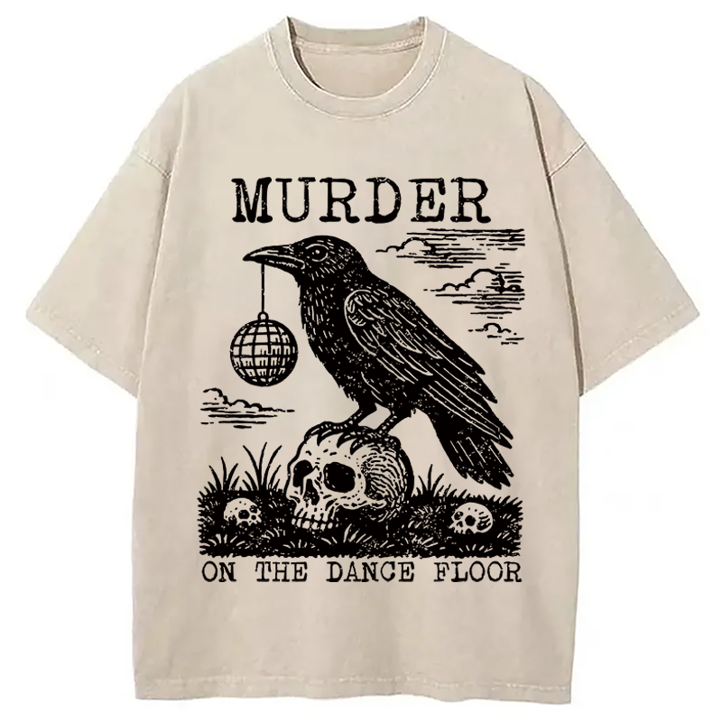 Modecanvas Murder on the Dance Floor DTG Printing Washed T-Shirt