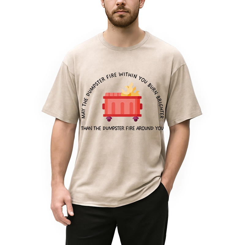 Modecanvas Burn Brighter Funny DTG Printing Washed T-Shirt