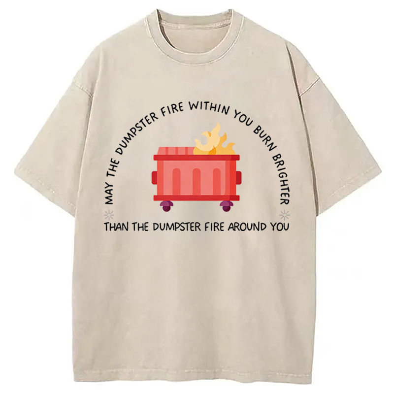 Modecanvas Burn Brighter Funny DTG Printing Washed T-Shirt