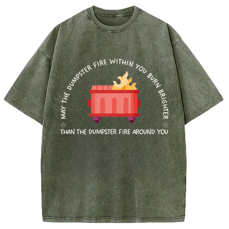 Modecanvas Burn Brighter Funny DTG Printing Washed T-Shirt