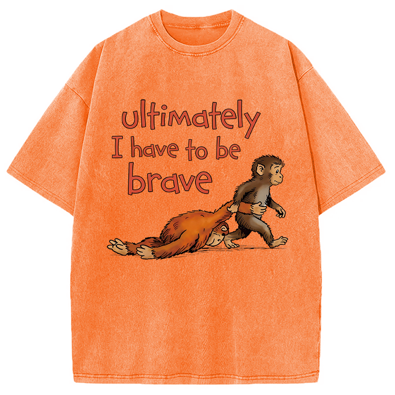 Modecanvas Vintage Monkey Punch DTG Printing Washed T-Shirt