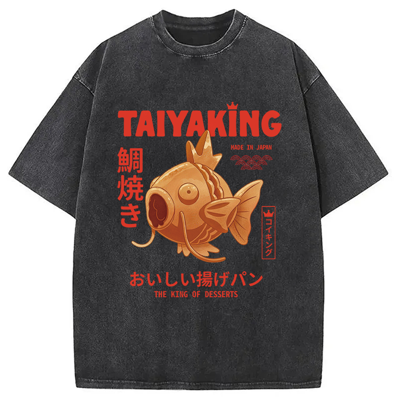 Modecanvas Thick Fish Roll DTG Printing Washed T-Shirt