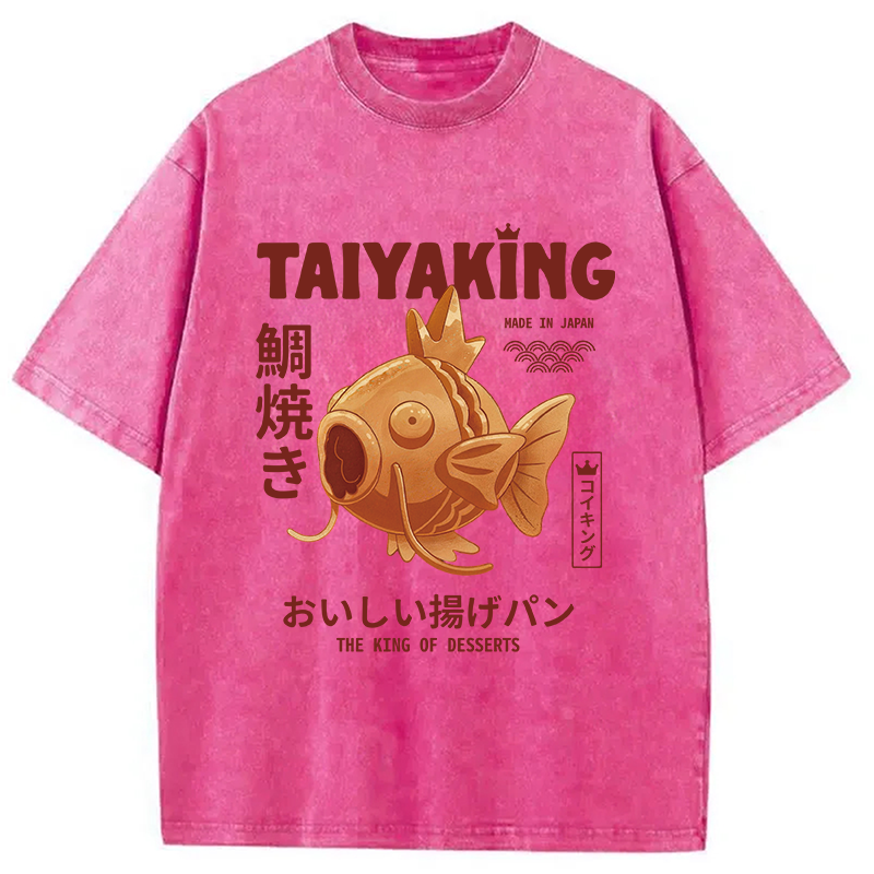 Modecanvas Thick Fish Roll DTG Printing Washed T-Shirt
